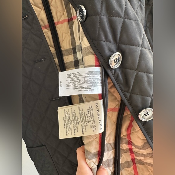 Burberry Brit Quilted Coat/Jacket Nova Check Sz. S - Picture 4 of 8
